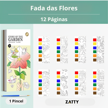 Aquarela Kids Zatty - Livro de Pintura Educativo