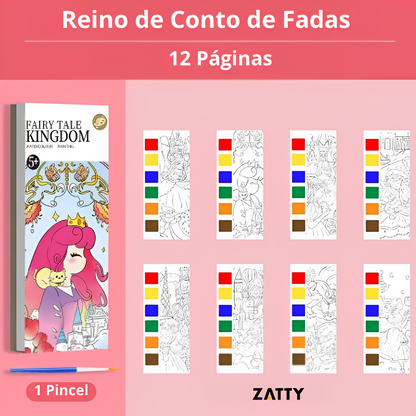 Aquarela Kids Zatty - Livro de Pintura Educativo