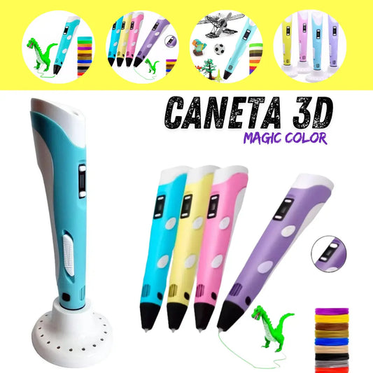 Caneta 3D Magic Color - Zatty Kids