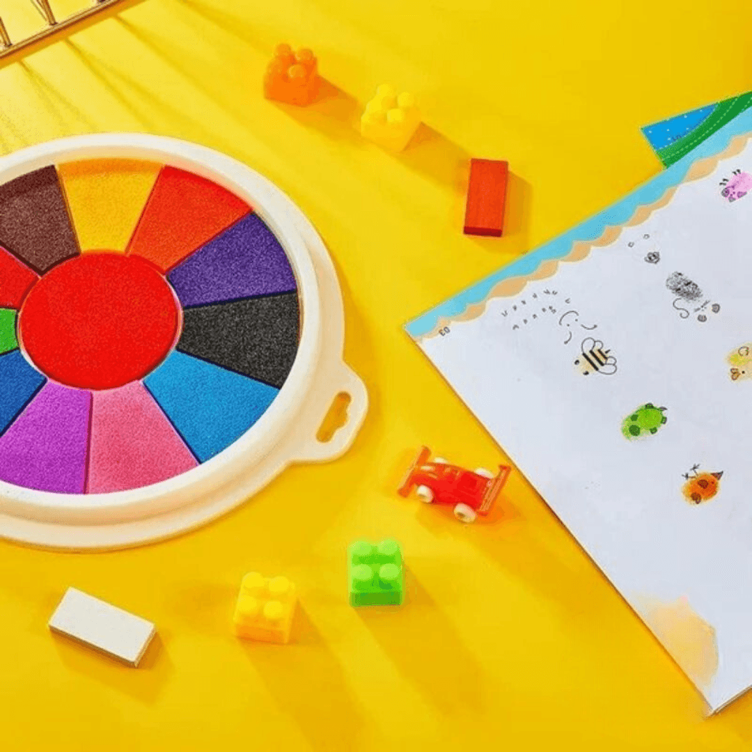 KIT Pintura Criativa - Pintura à Dedo Montessori + Álbum de Pintura (Atóxico e Lavável) - Zatty Kids