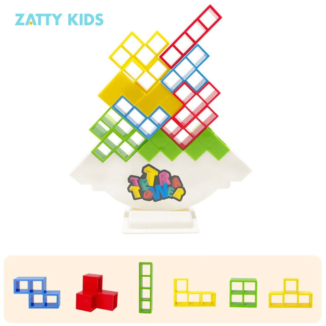 Tetris Tower® + 16 Blocos de Brinde - Zatty Kids - Zatty Kids