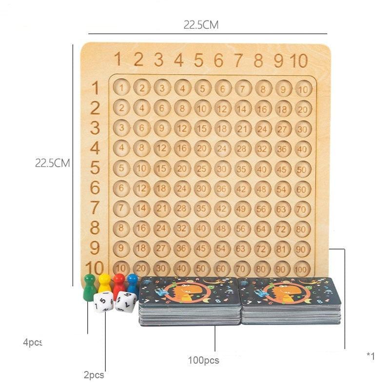 Tabuleiro Multiplicação & Adição - Brinquedo Educativo - Zatty Kids